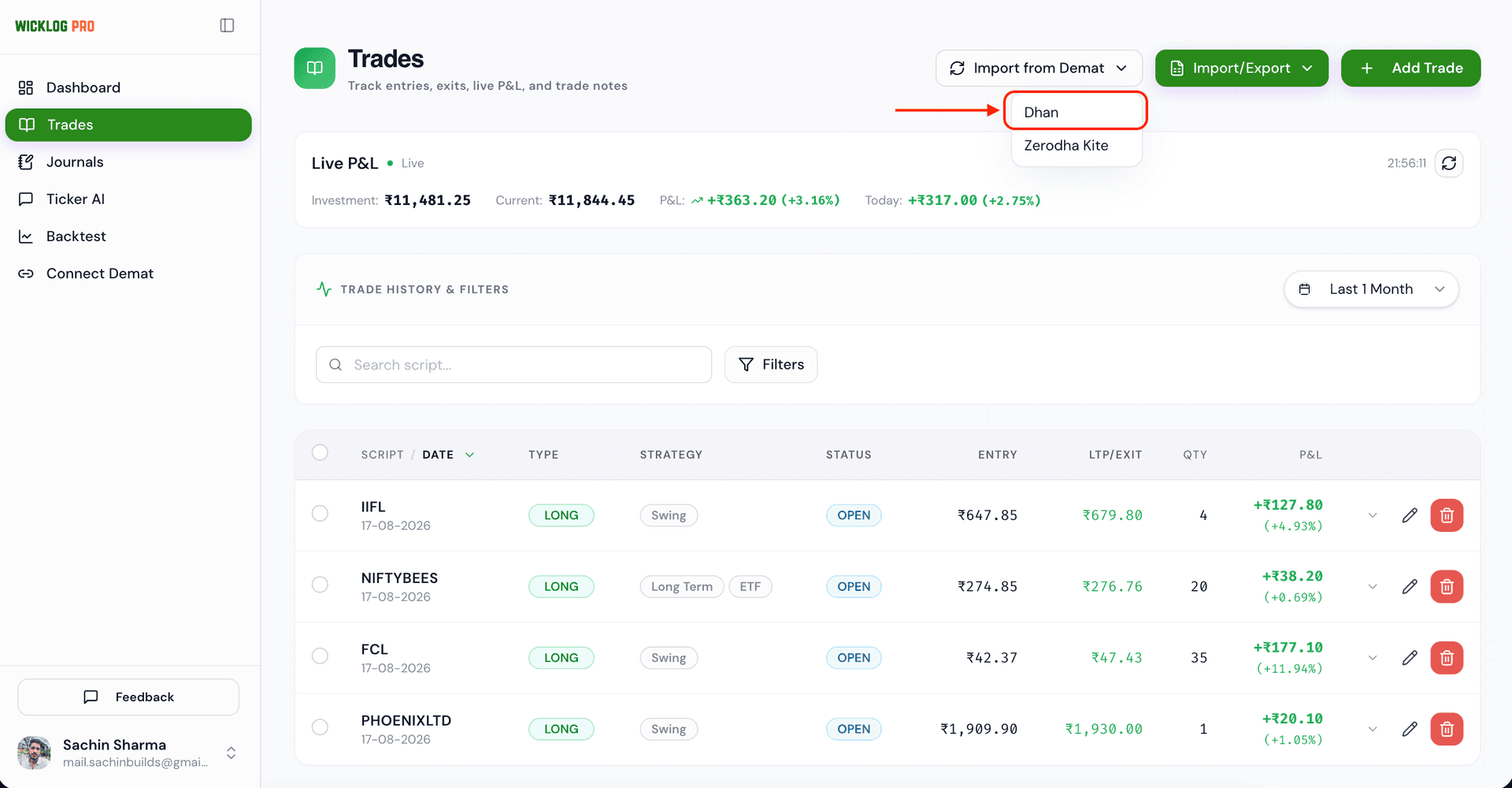 WickLog Trades 