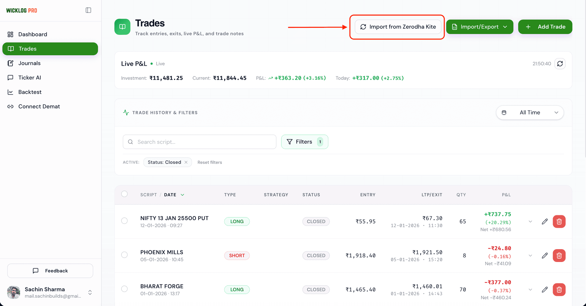 WickLog Trades 
